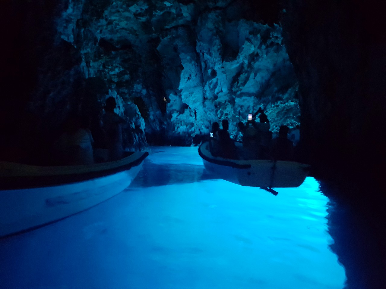 The luminescence in the Blue Cave