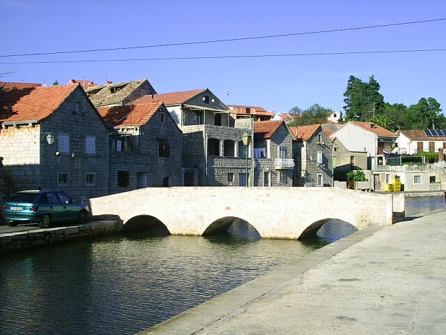 Vrboska one of the small bridges scattered around the village