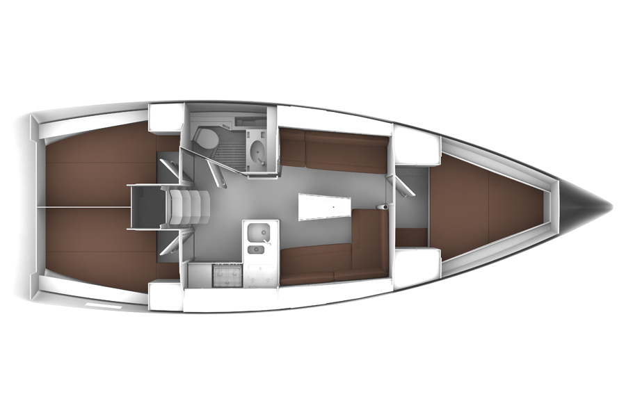 Bavaria 37 Cruiser layout