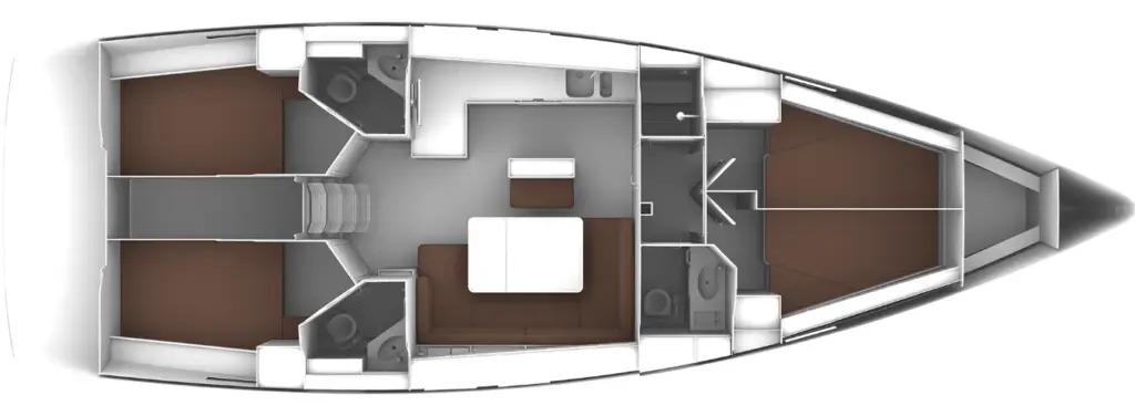 Bavaria 46 Sunset Breeze layout