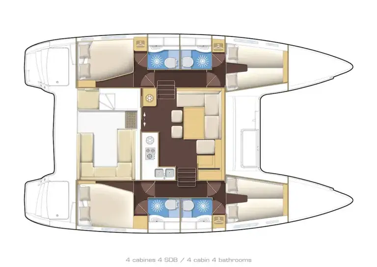 Lagoon 400S2 layout