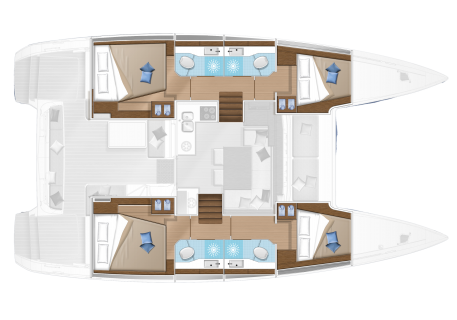 Lagoon 40 Wind Seeker layout