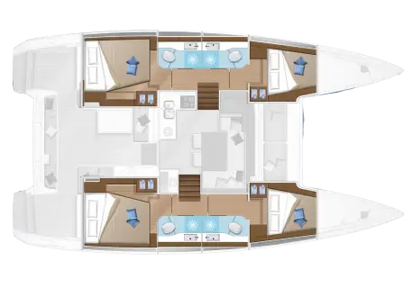 Lagoon 40 Wind Seeker layout